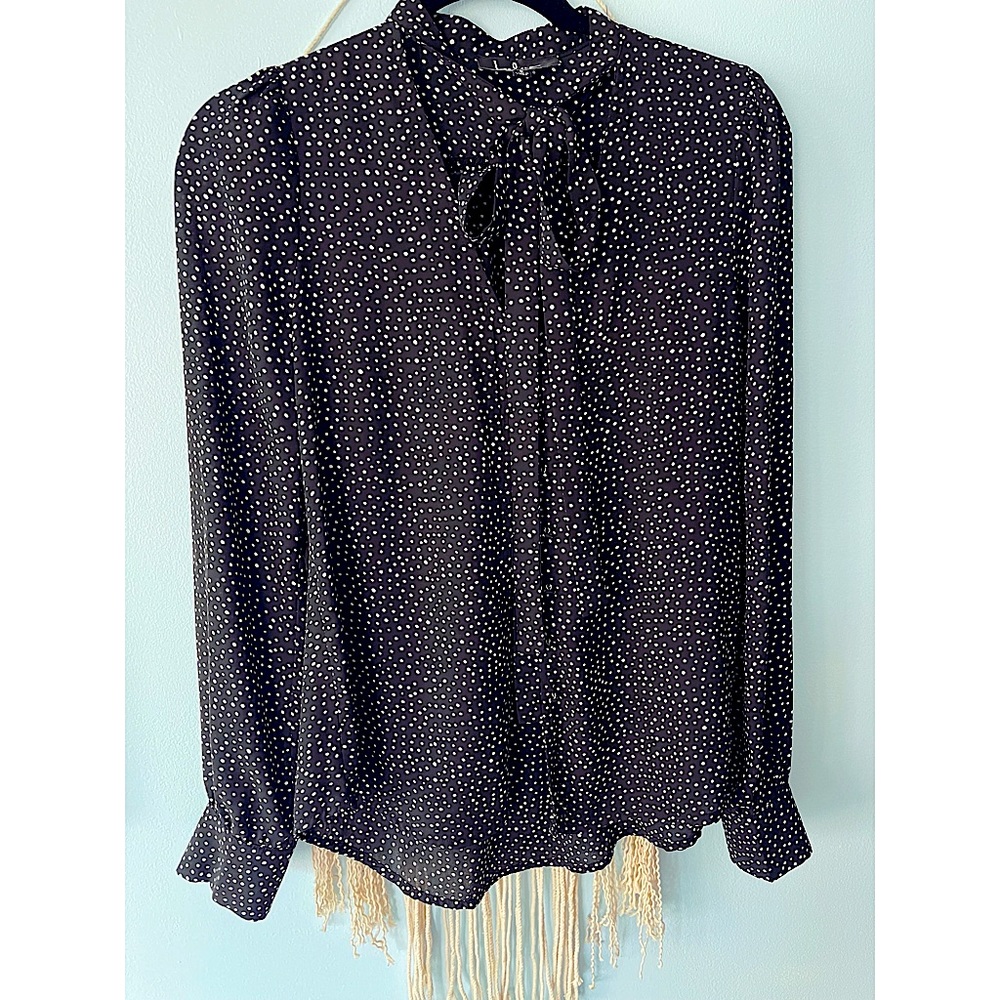 LULU’s black and white polka dot top